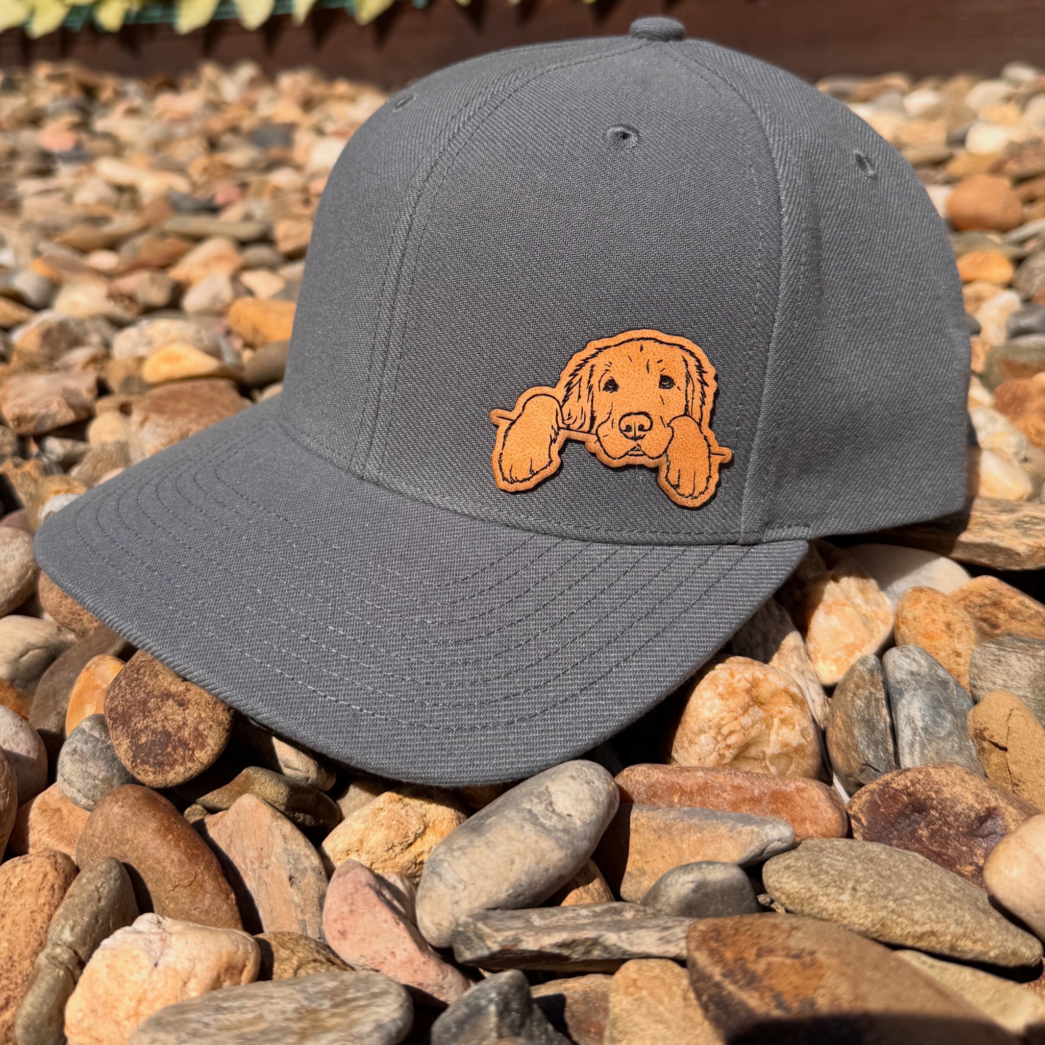 Custom pet hat with a personalized patch